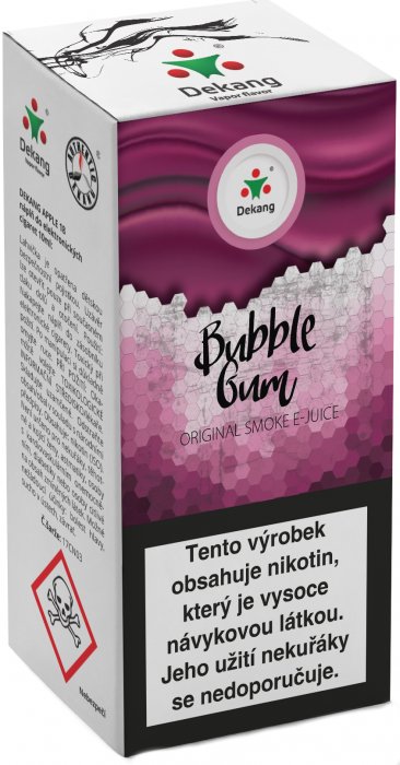 E-liquid Dekang Menthol Bubble Gum 10ml 18mg (mentolová žvýkačka)