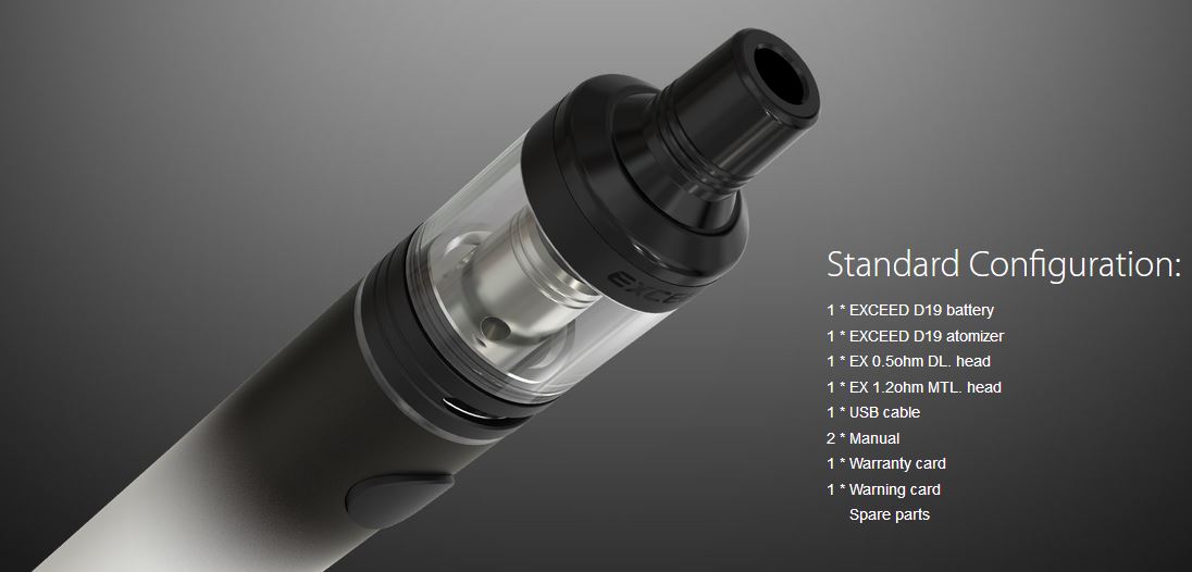 Joyetech Exceed D19 sada 1500mAh Stříbrná 1ks