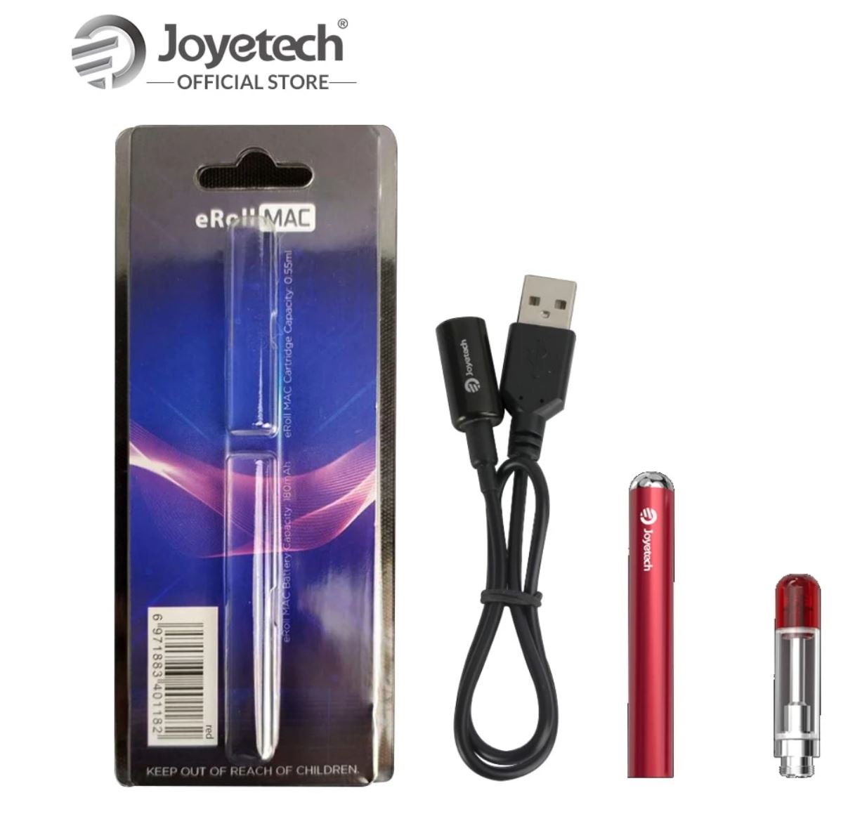Joyetech eRoll MAC Vape Pen elektronická cigareta 180 mAh Silver 1 ks