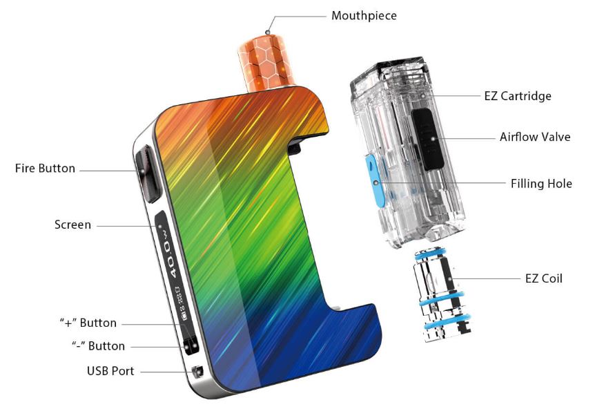 Joyetech EXCEED Grip Pro 40W Full Kit 1000 mAh Gunmetal 1 ks