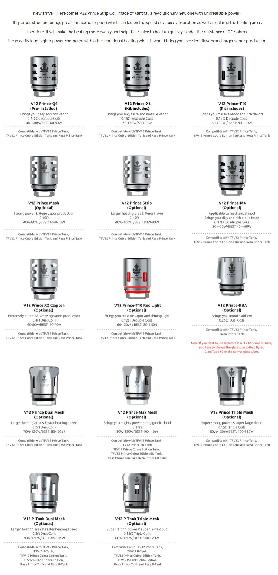 Smoktech TFV12 Prince V12 Prince - Dual Mesh žhavicí hlava 0,2ohm