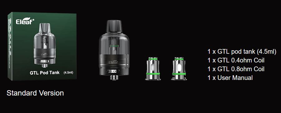 iSmoka-Eleaf GTL Pod Tank clearomizer Gunmetal 4,5ml
