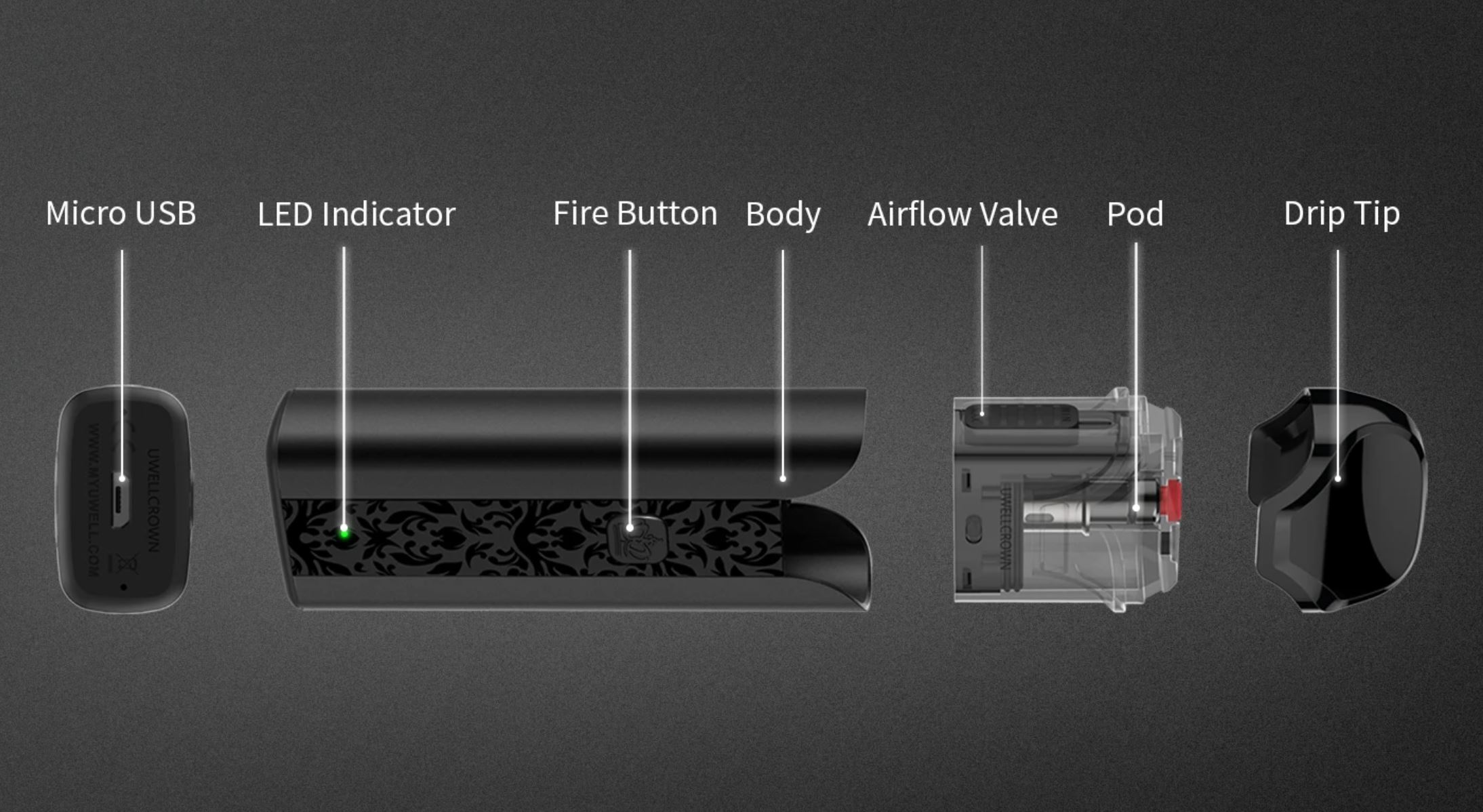 Uwell Crown POD cartridge 3ml 1ohm