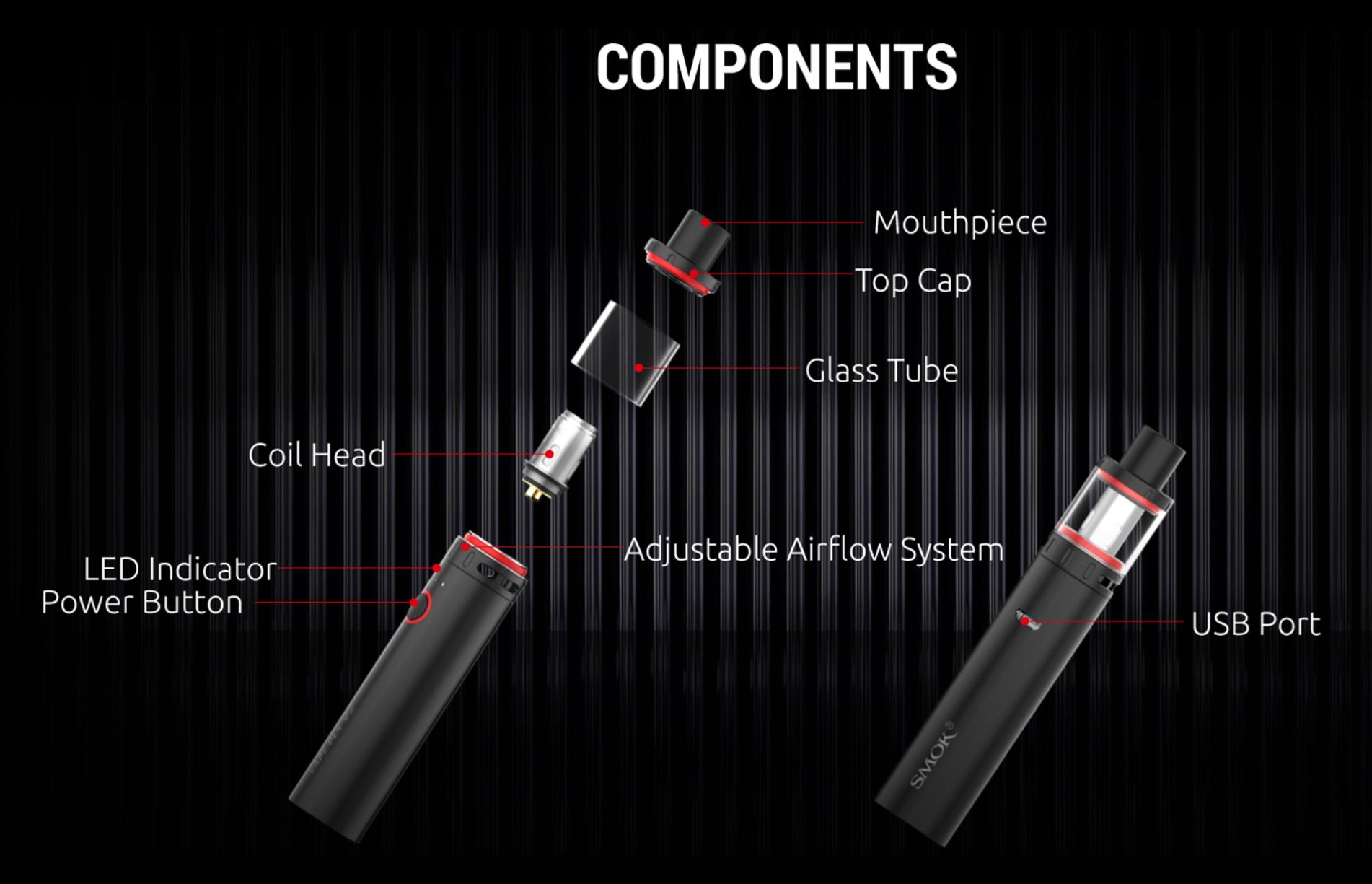 Smoktech Vape Pen V2 elektronická cigareta 1600 mAh Blue 1 ks