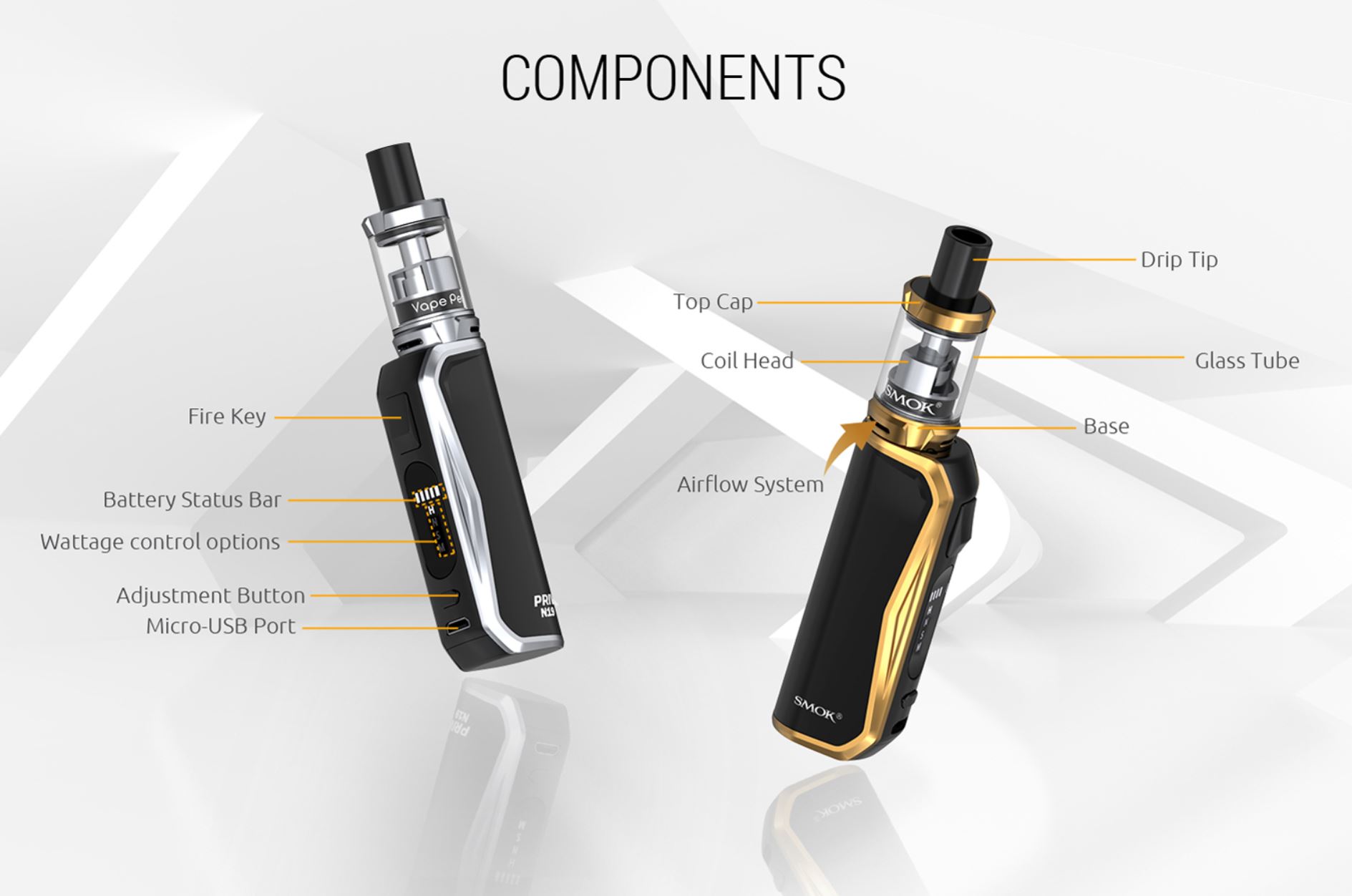 Smoktech Priv N19 Grip 1200 mAh Full Kit Black Red 1 ks