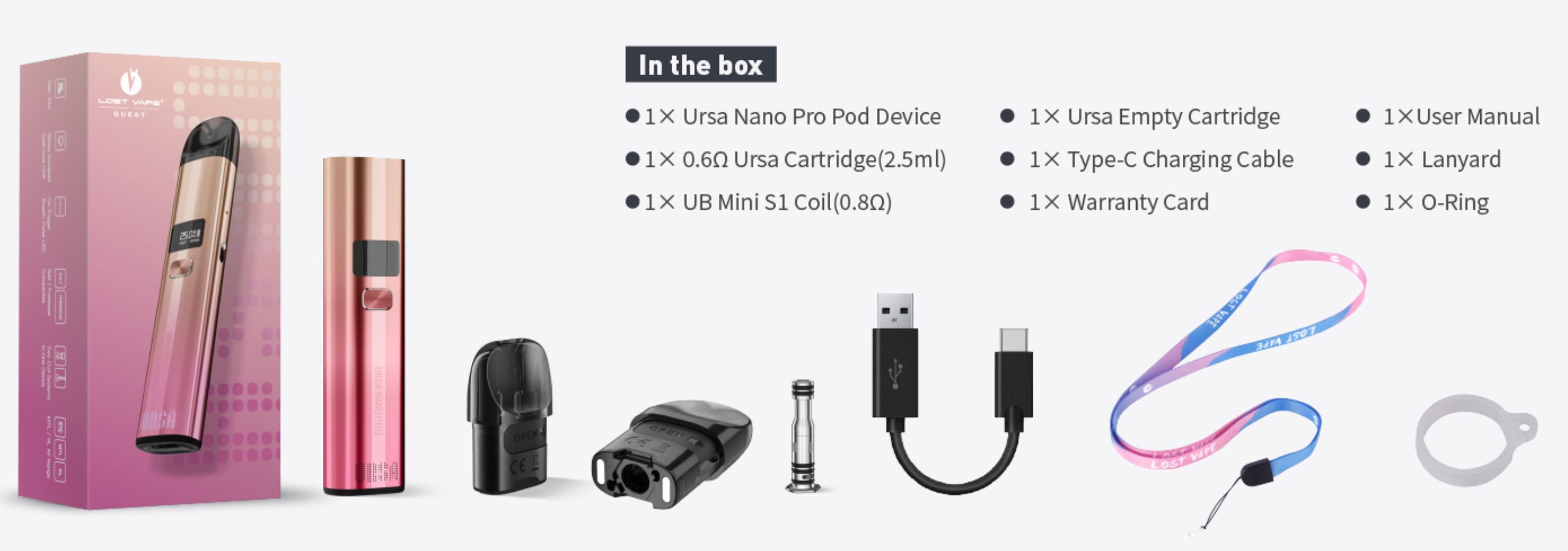 Lost Vape Ursa Nano Pro Midnight G 900 mAh 1 ks