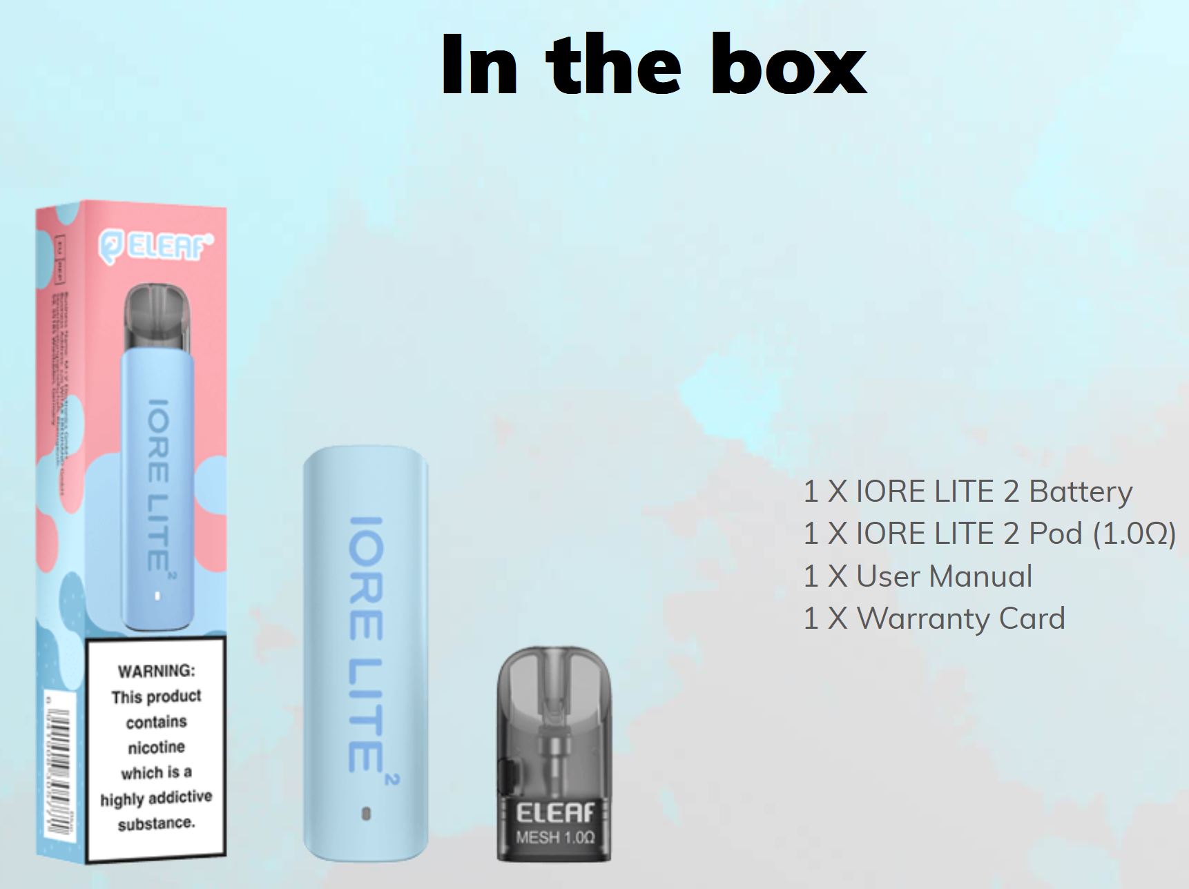 iSmoka Eleaf Iore Lite 2 490 mAh White 1 ks