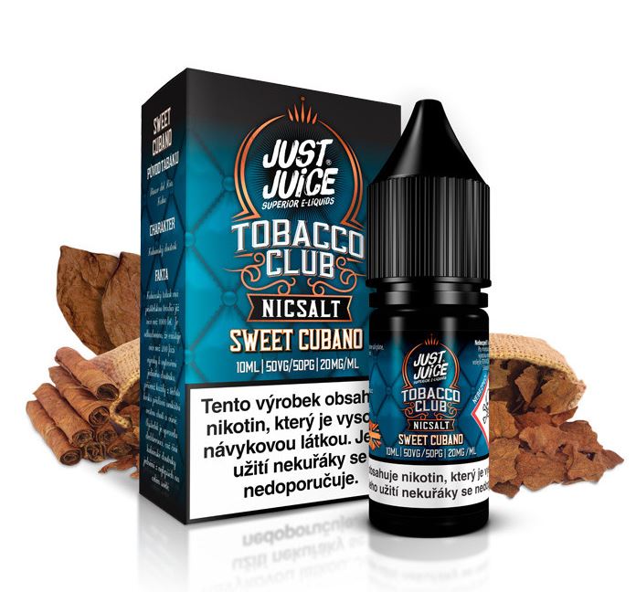 Just Juice Salt Tobacco Sweet Cubano (Kubánský doutníkový tabák) 10 ml 11 mg