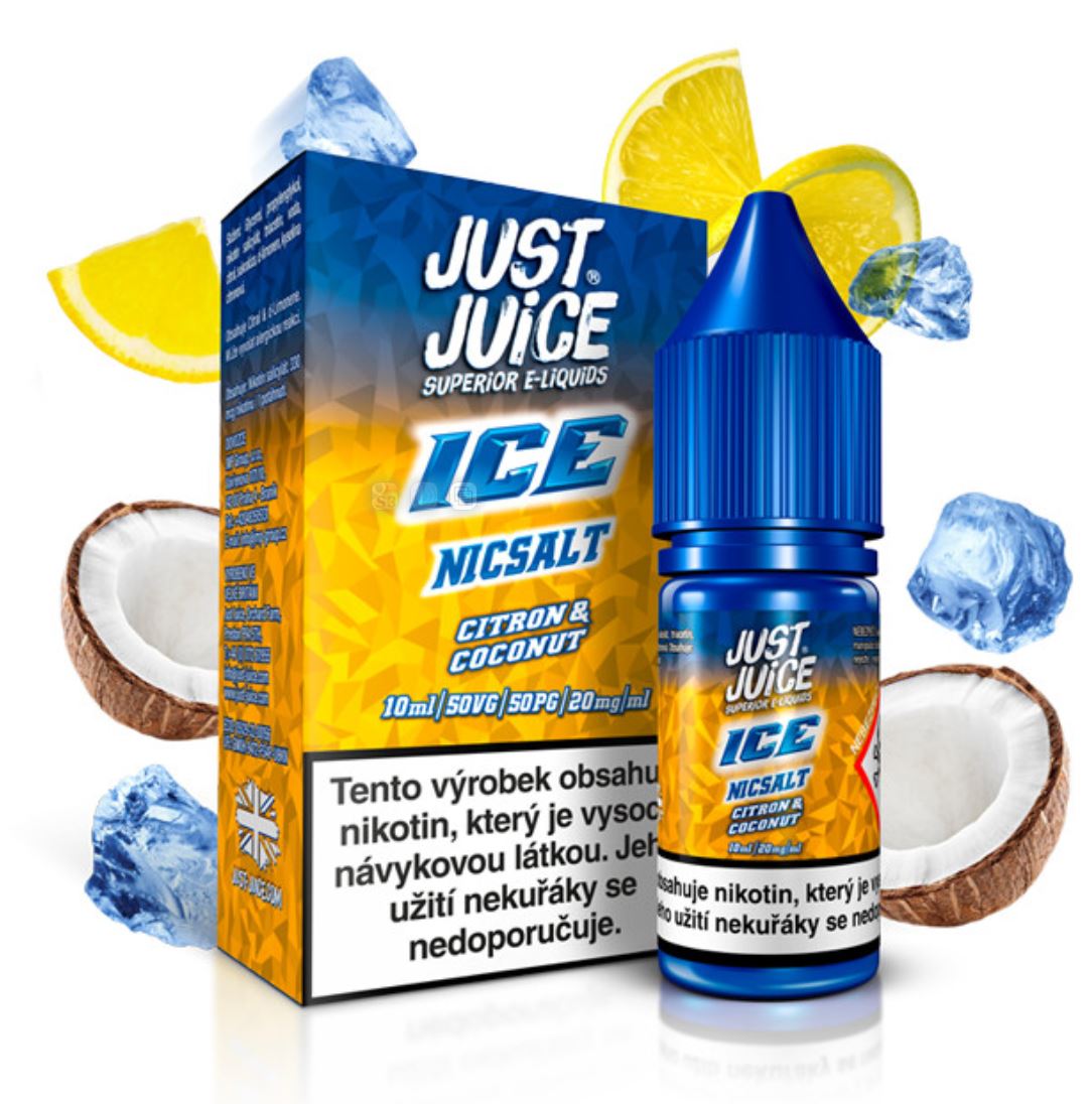 Just Juice Salt ICE Citron & Coconut (Ledový citron & kokos) 10 ml 11 mg