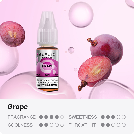 ELFLIQ Nic SALT Grape 10 ml 20 mg