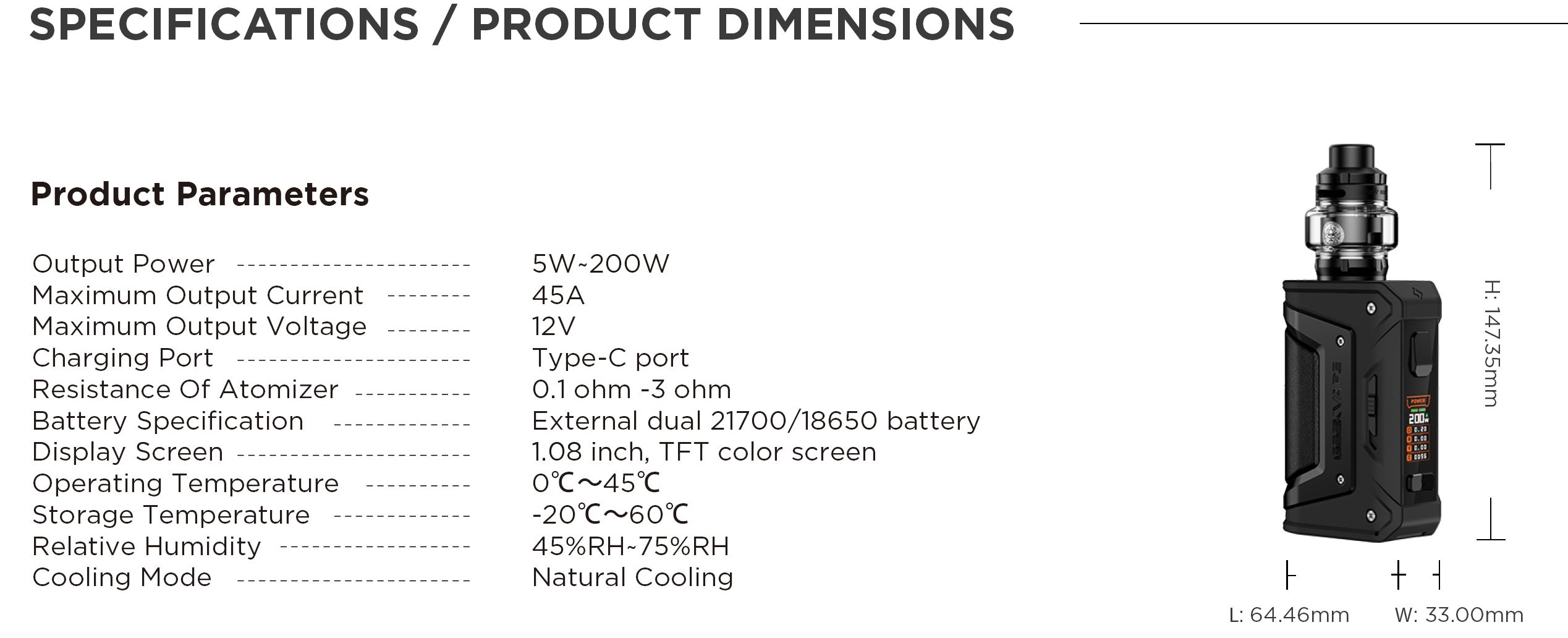 GeekVape L200 Classic Kit s Z Max Tank 200W Beige 0 mAh 1 ks