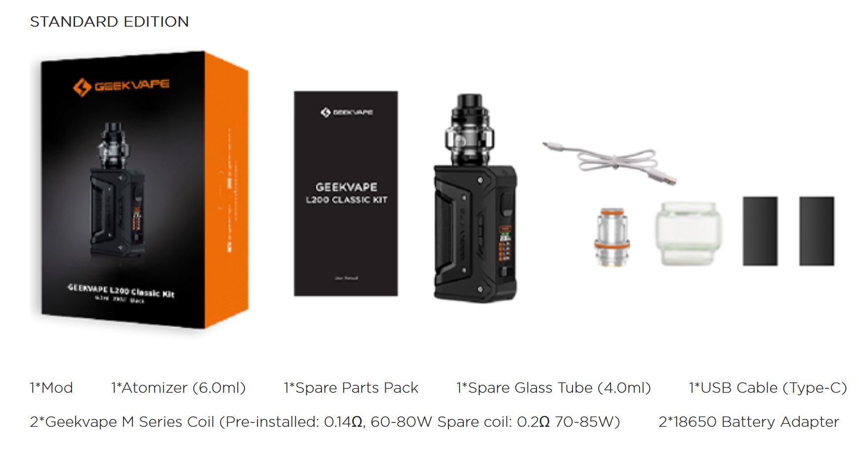 GeekVape L200 Classic Kit s Z Max Tank 200W Beige 0 mAh 1 ks