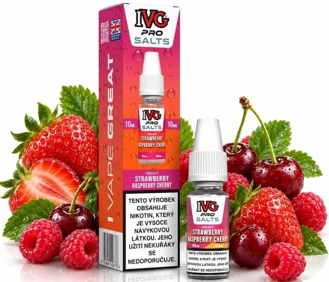 IVG Pro Salts Strawberry Raspberry Cherry 10 ml 10 mg