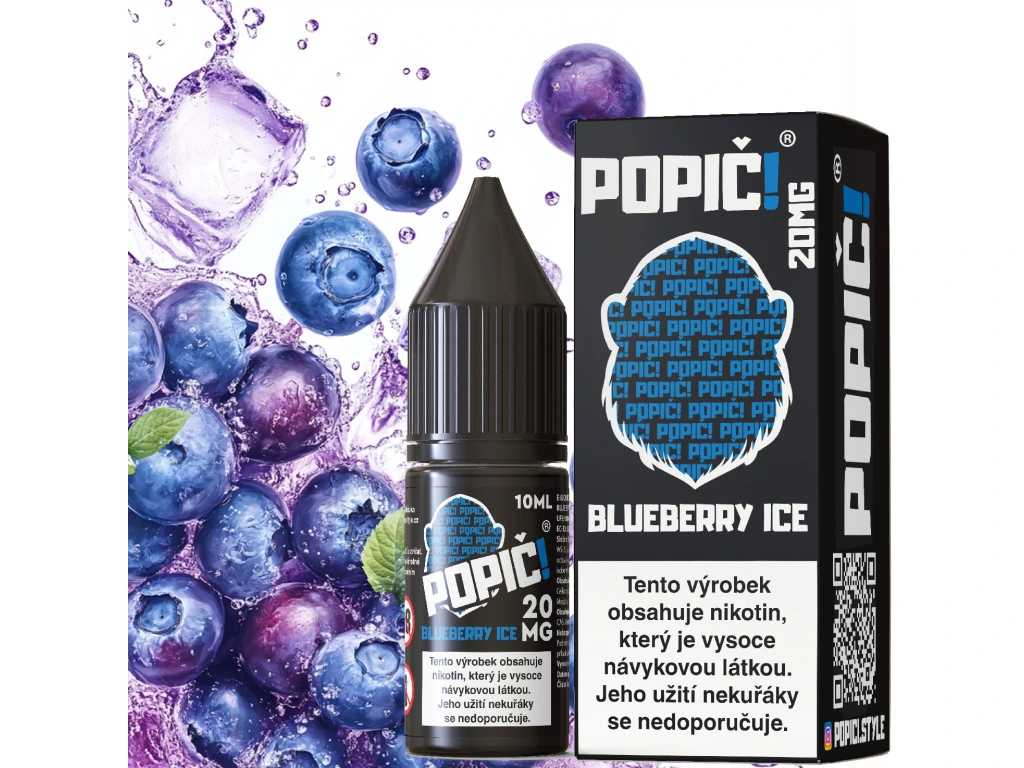 POPIČ! Salt Blueberry Ice 10 ml 20 mg