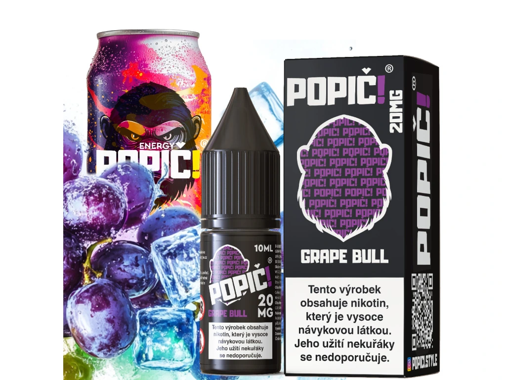 POPIČ! Salt Grape Bull 10 ml 20 mg
