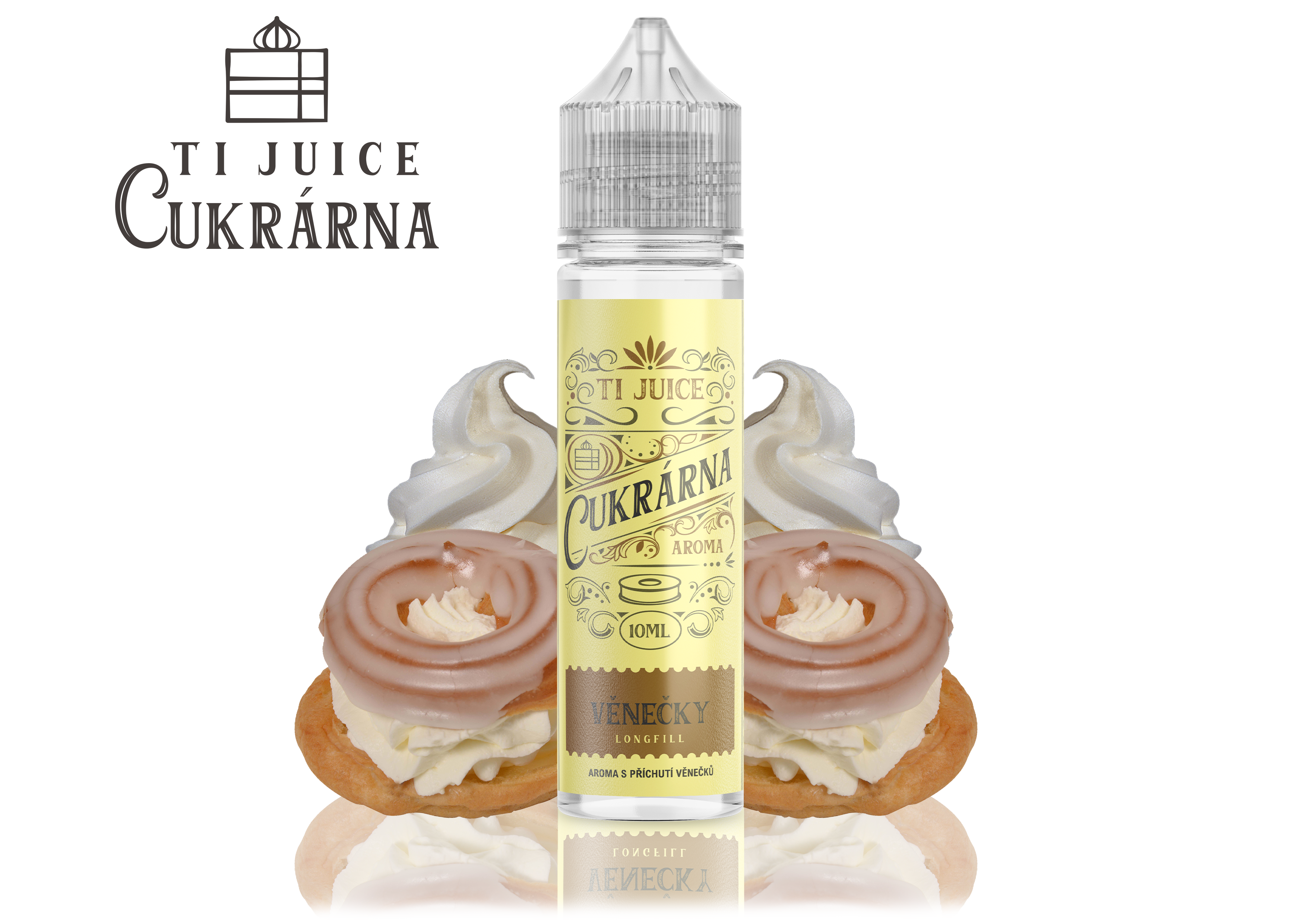 TI Juice Cukrárna Shake & Vape Věnečky 10 ml