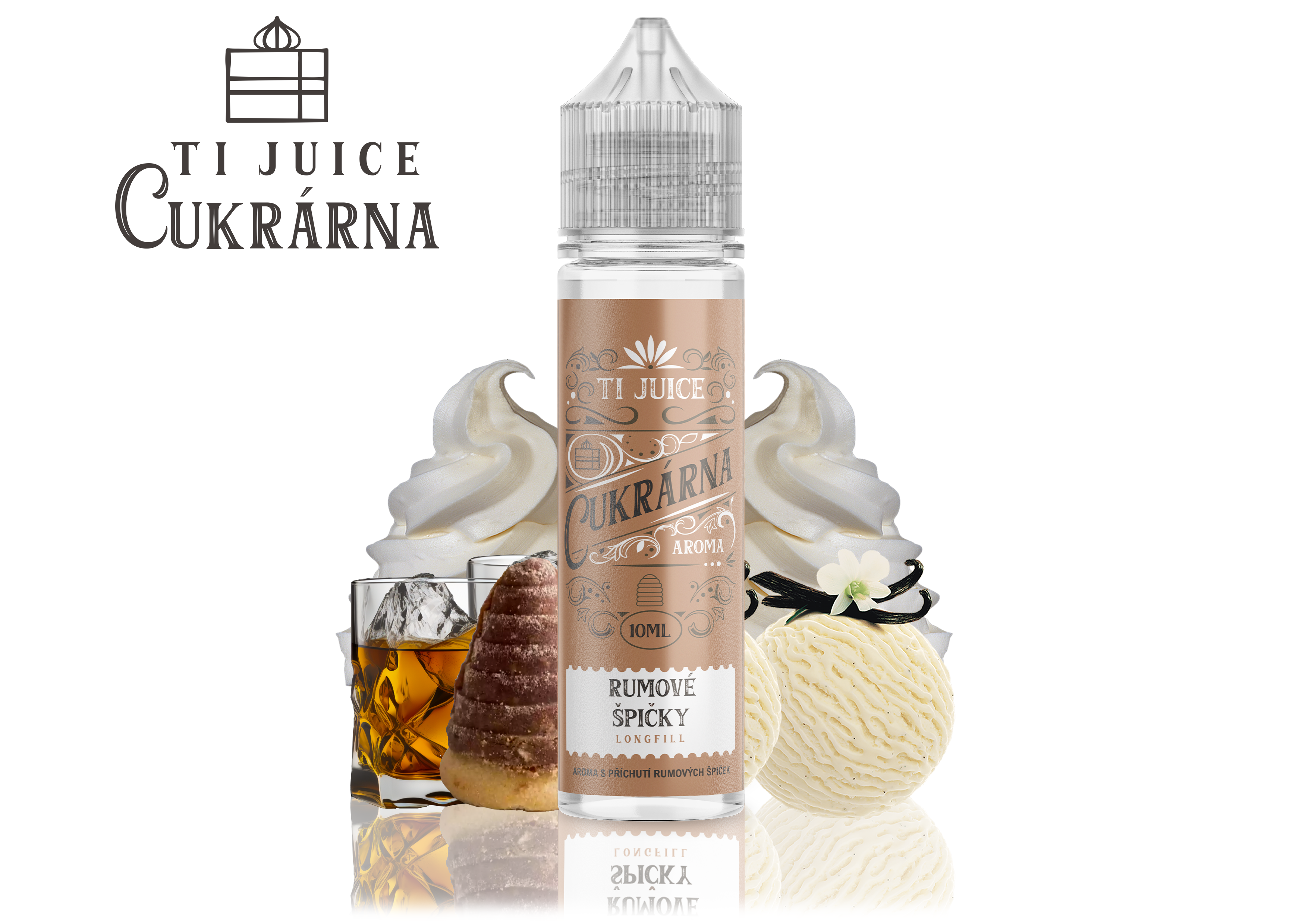 TI Juice Cukrárna Shake & Vape Rumové špičky 10 ml