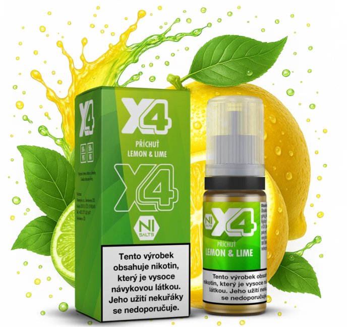 X4 Bar Juice - Citron a limetka (Lemon and Lime) 10ml - 20mg
