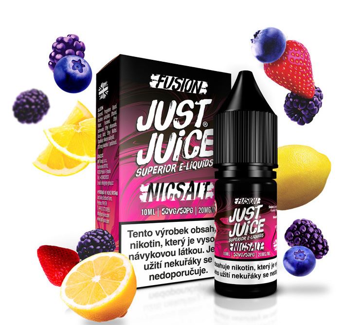 Just Juice Salt Fusion Berry Burst & Lemonade (Lesní ovoce s citronem) 10 ml 20 mg