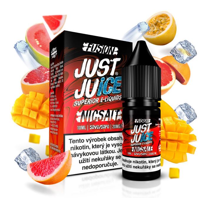 Just Juice Salt Fusion Mango & Blood Orange On Ice (Ledové mango & červený pomeranč) 10 ml 20 mg