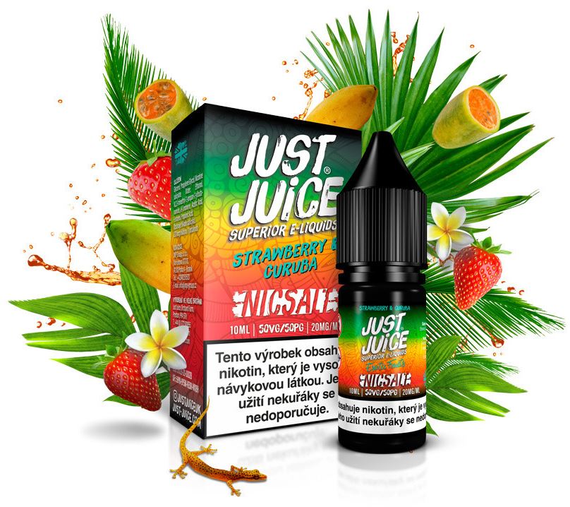 Just Juice Salt Strawberry & Curuba (Jahoda & curuba) 10 ml 20 mg