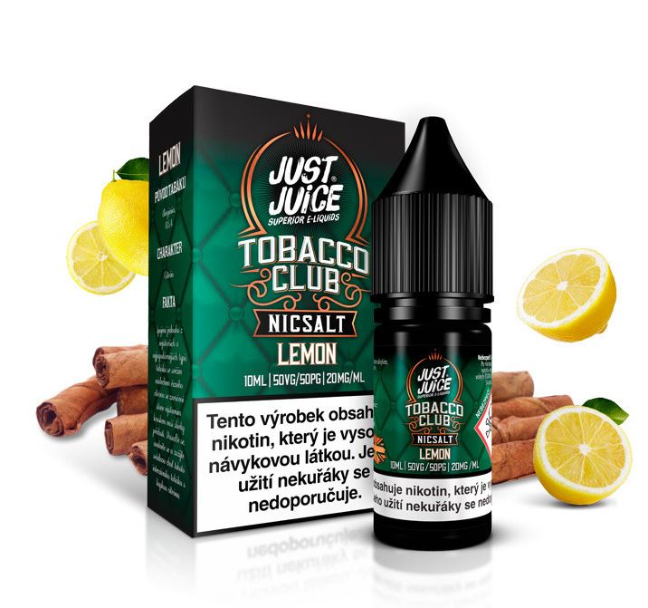 Just Juice Salt Tobacco Lemon (Tabák s citronem) 10 ml 20 mg exp 1/27