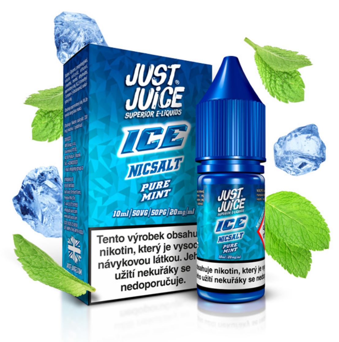 Just Juice Salt ICE Pure Mint (Máta & mentol) 10 ml 20 mg