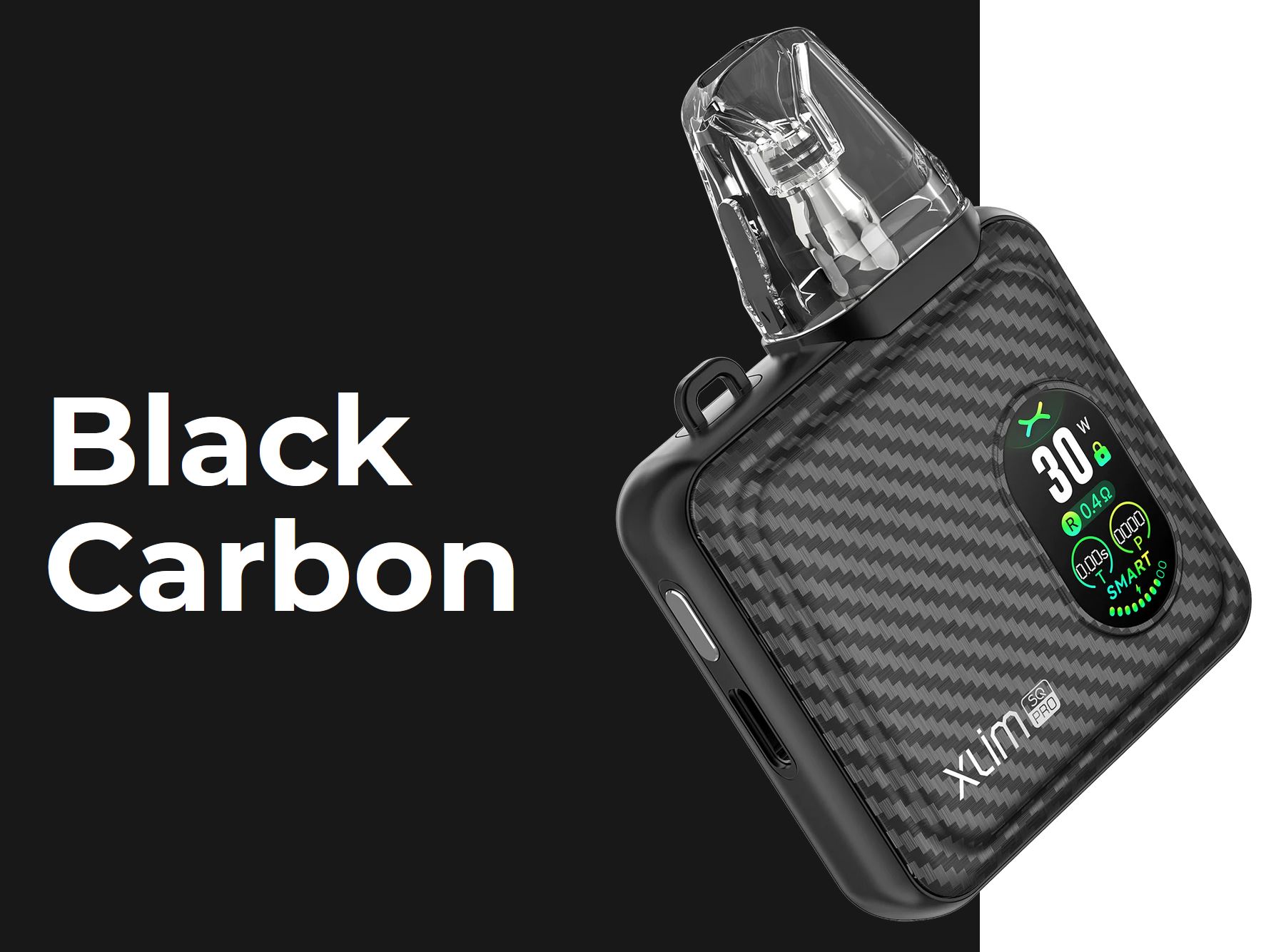 OXVA Xlim SQ Pro Pod Kit 1200 mAh Black Carbon 1 ks