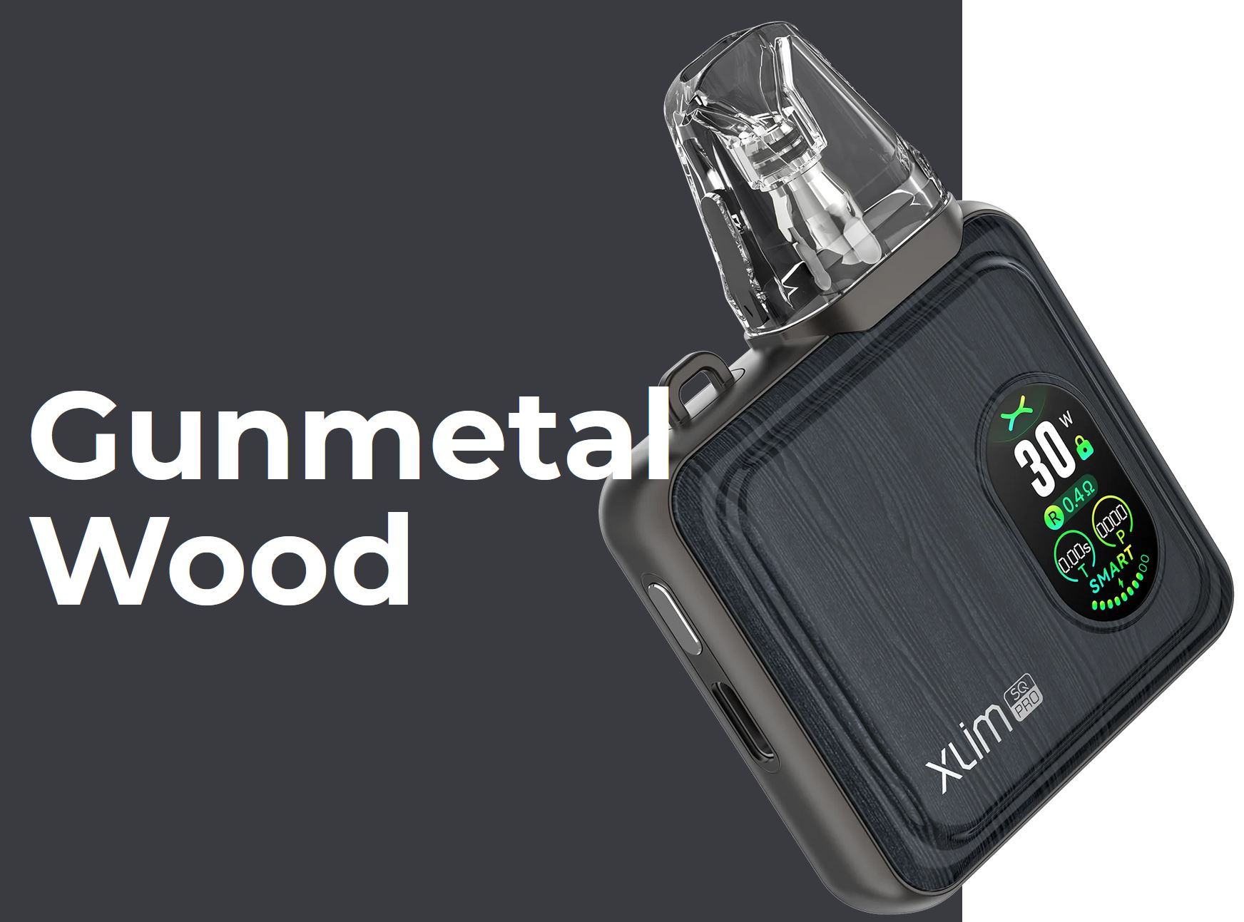 OXVA Xlim SQ Pro Pod Kit 1200 mAh Gunmetal Wood 1 ks