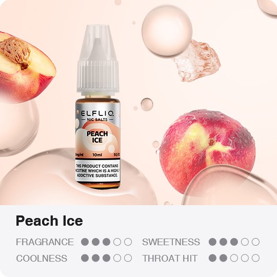 ELFLIQ Nic SALT Peach Ice 10 ml 10 mg