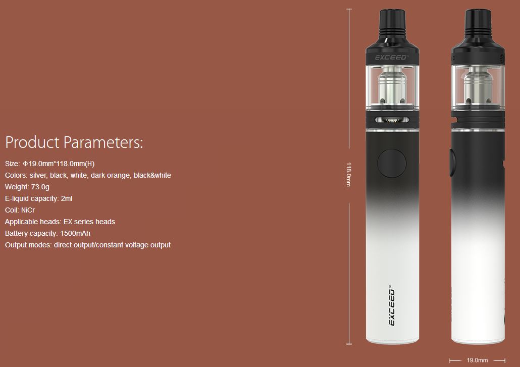 Joyetech Exceed D19 sada 1500mAh Černá 1ks