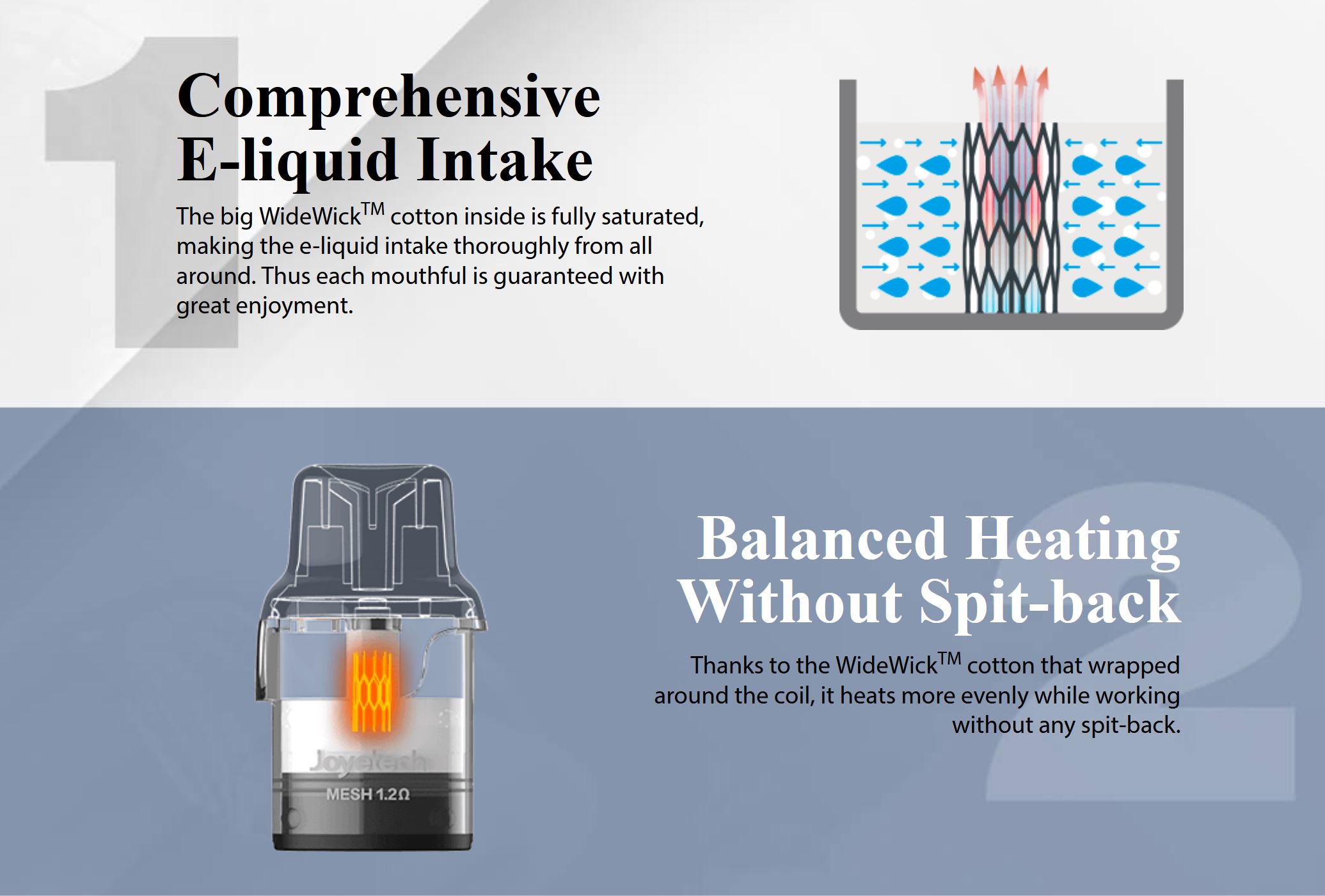 Joyetech WideWick AIR Pod cartridge 2ml 1,2ohm