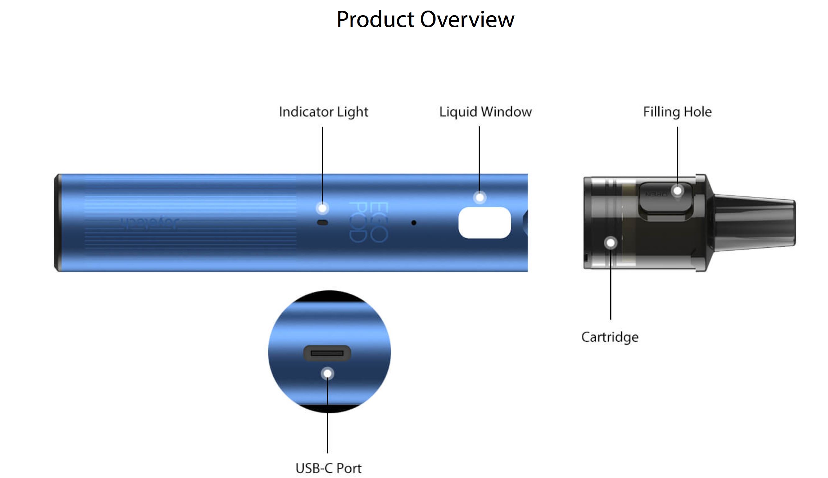 Joyetech eGo Pod Kit Update Version 1000 mAh Mysterious Black 1 ks