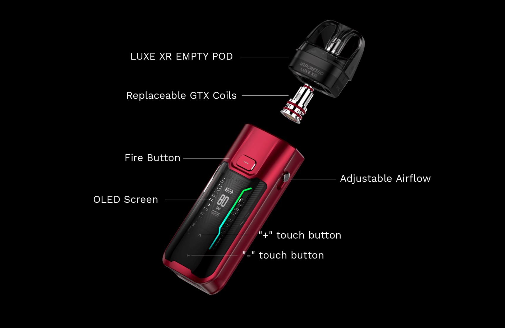 Vaporesso LUXE XR MAX Pod Kit 2800mAh Black 1 ks