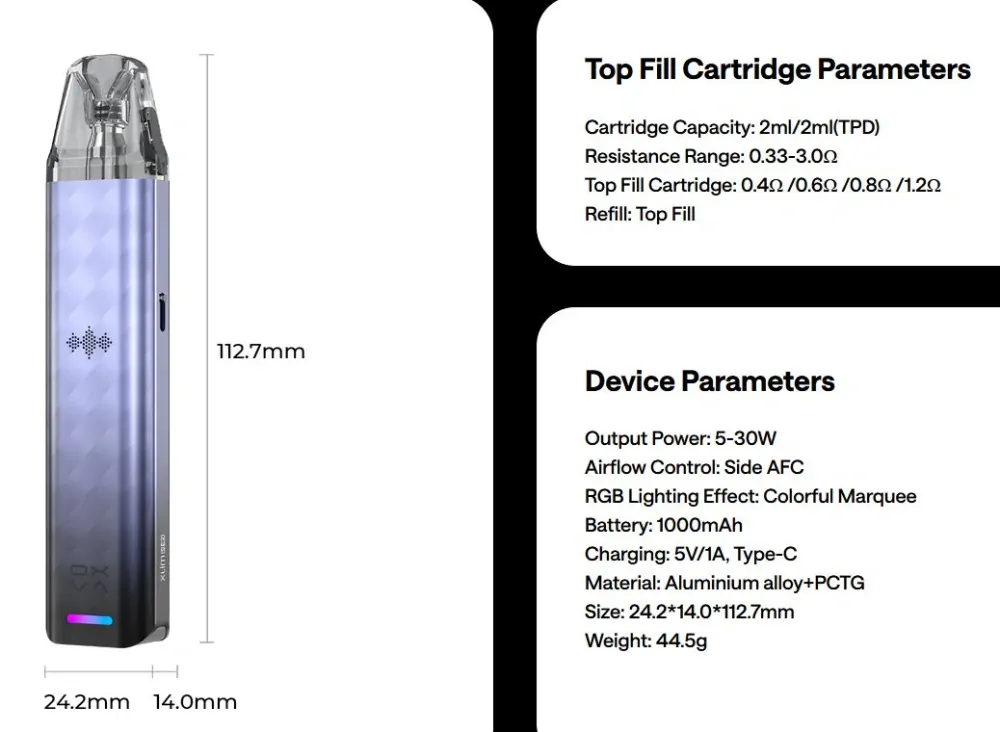 Oxva Xlim SE 2 Pod 1000 mAh Gunmetal 1 ks