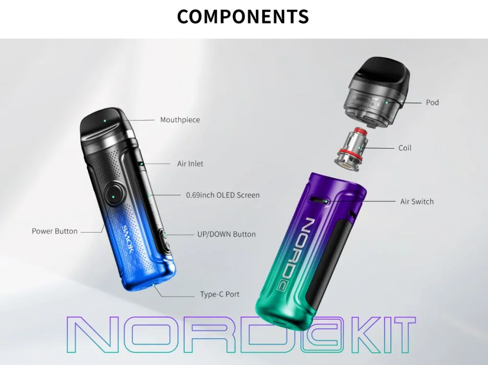 Smoktech NORD C 50W 1800 mAh Green Yellow 1 ks