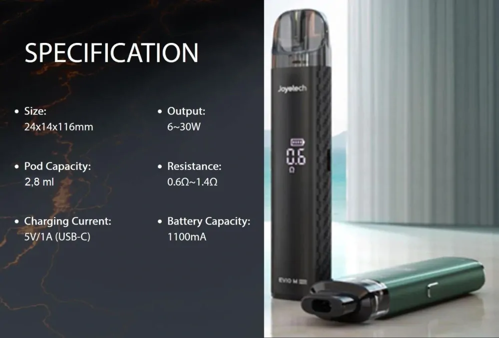 Joyetech Evio M PRO 1100 mAh s Evio Grip Gray 1 ks