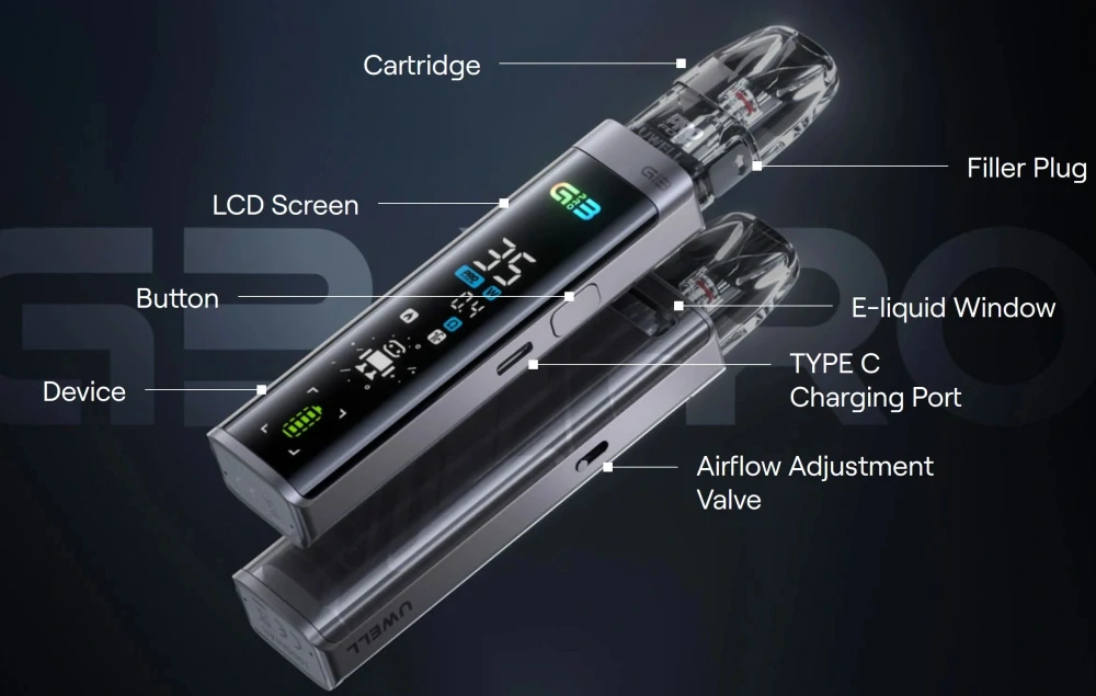 Uwell Caliburn G3 Pro 1000 mAh Midnight Black 1 ks
