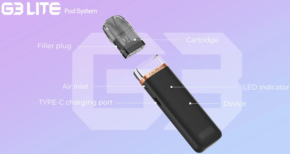 Uwell Caliburn G3 Lite Pod 1200 mAh Chili Red 1 ks