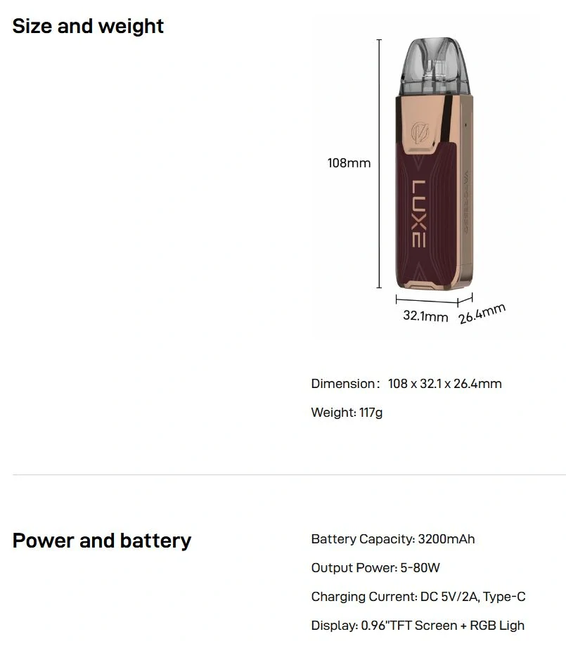 Vaporesso Luxe XR Max 2 POD 3200 mAh Black 1 ks