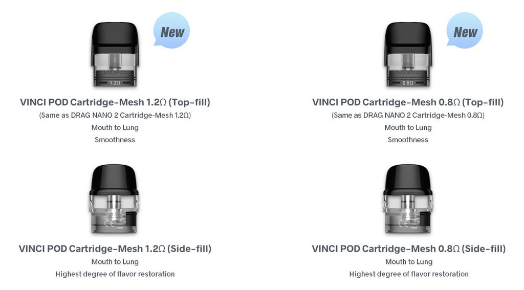VOOPOO Vinci Pod cartridge 1,2ohm 2ml