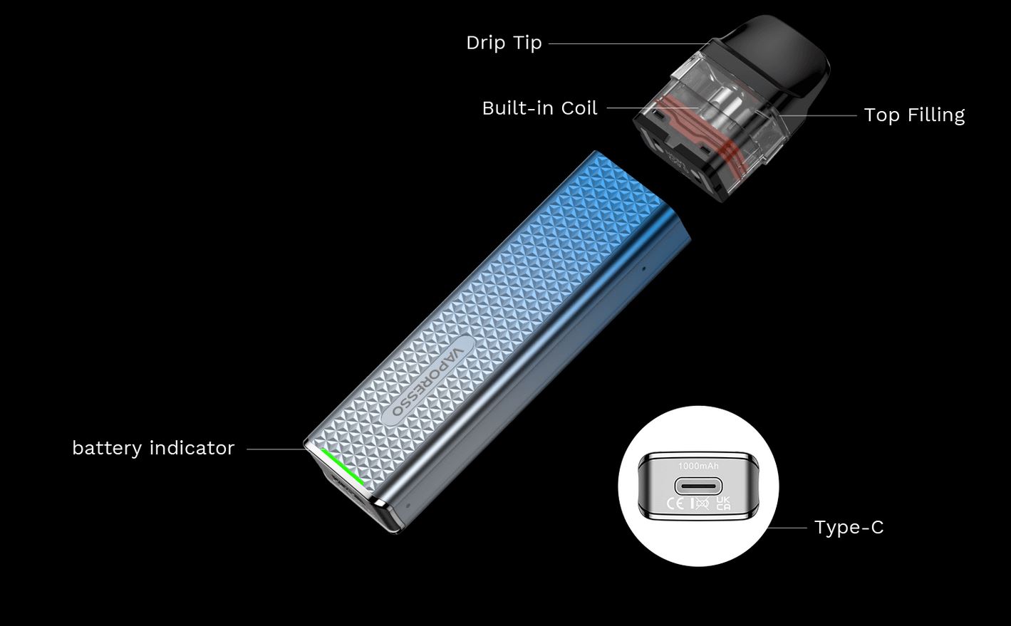 Vaporesso XROS 3 Mini Pod 1000 mAh Rose Pink 1 ks