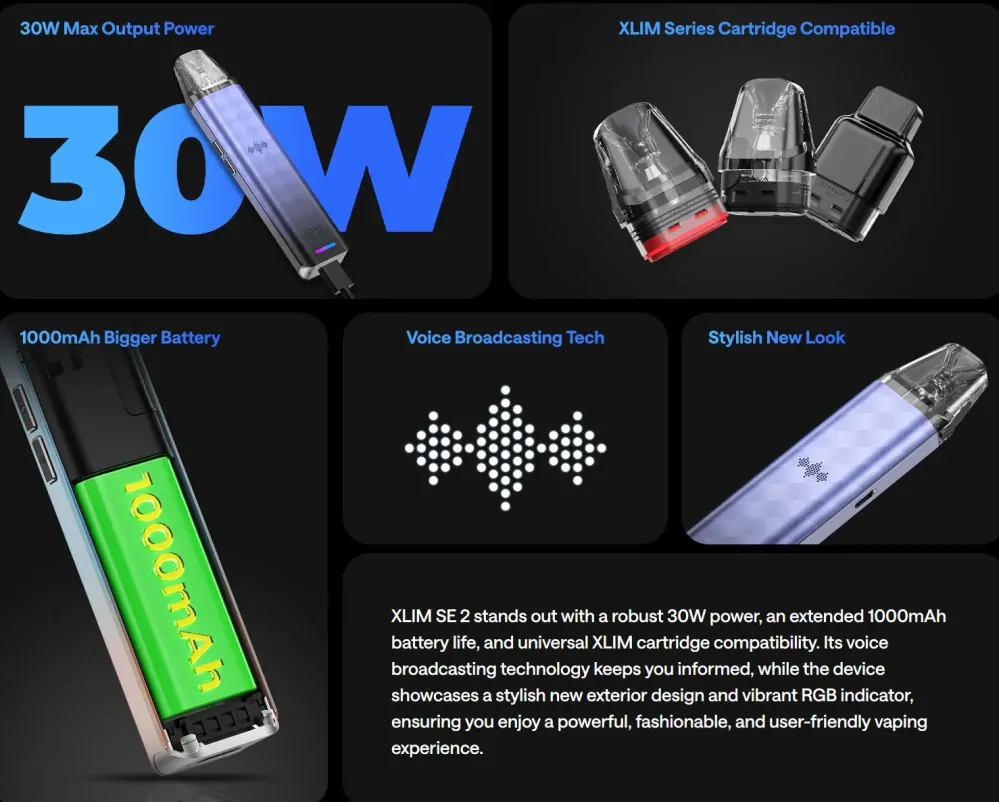 Oxva Xlim SE 2 Pod 1000 mAh Gunmetal 1 ks