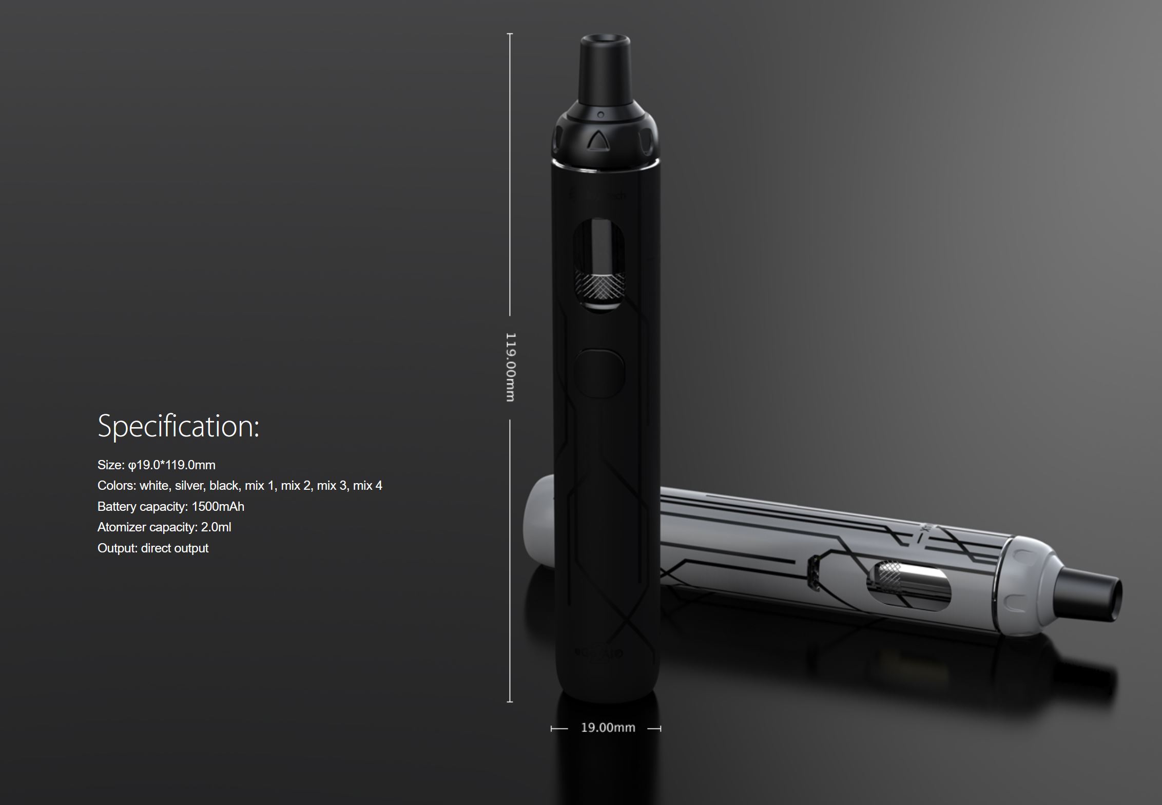 Joyetech eGo AIO elektronická cigareta 10th Anniversary Edition 1500 mAh Mix 1 1 ks