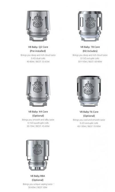 Smoktech TFV8 Baby clearomizer 7 Color - ze sady