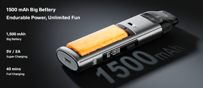 VooPoo VMate Pro 2 Pod 1500 mAh Glacier Silver 1 ks