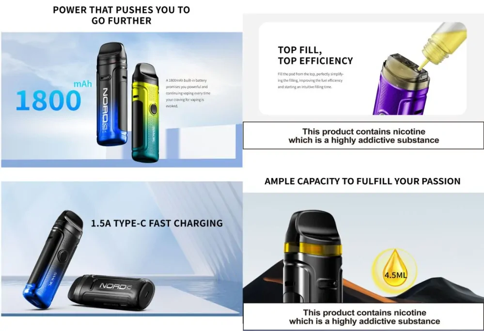 Smoktech NORD C 50W 1800 mAh Green Yellow 1 ks