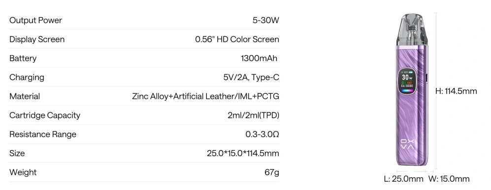 Oxva Xlim Pro 2 Pod 1300 mAh Brown Python 1 ks