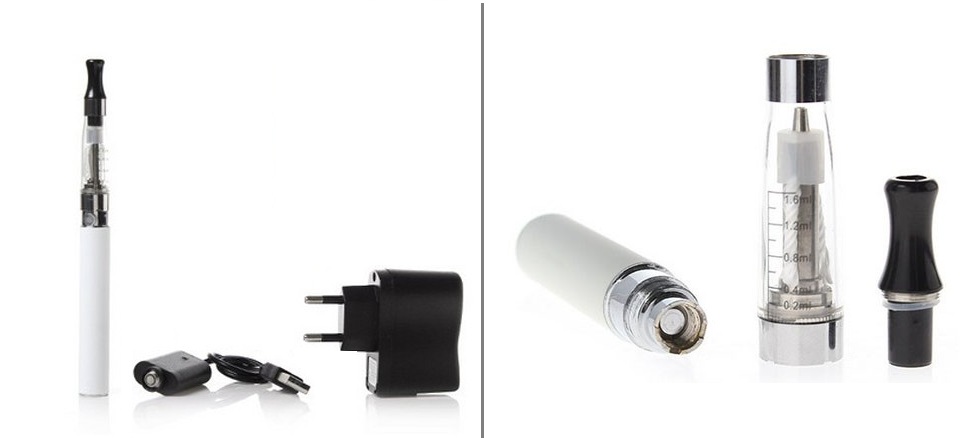 Elektronická cigareta Bílá eGo-K (CE4+) 1100 mAh