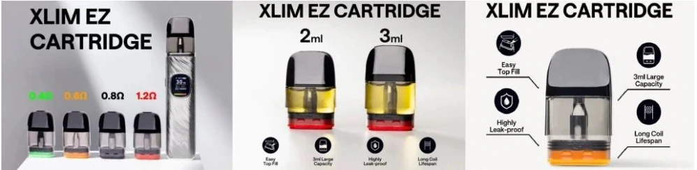 OXVA Xlim EZ Pod Top Fill cartridge 3ml 0,6 ohm